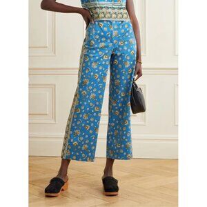 Veronica Beard Dova Paisley Pant Wide Leg Size 6